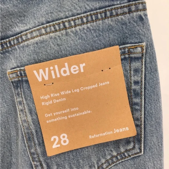 NWT Reformation Women’s Wilder Jeans Size 28 - Picture 3 of 4